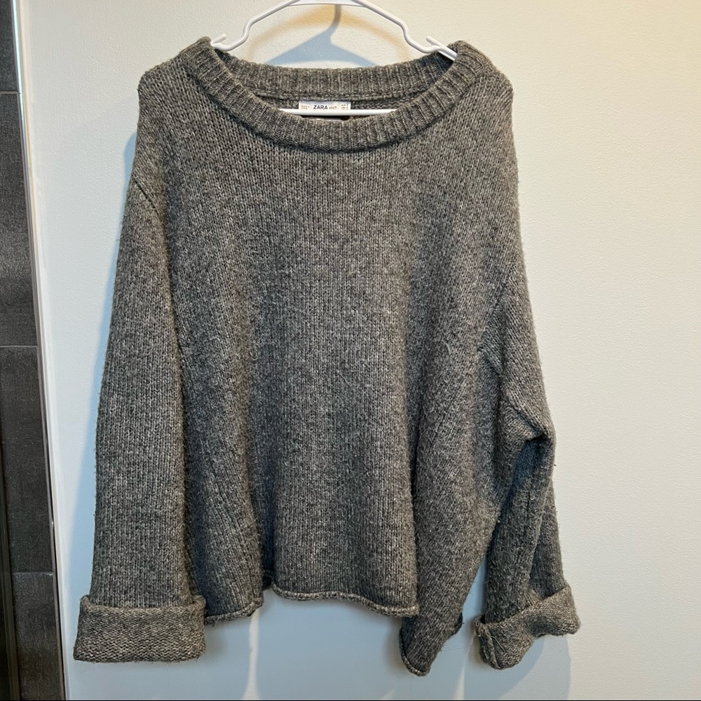 Zara Knit Sweater with Wool Size S